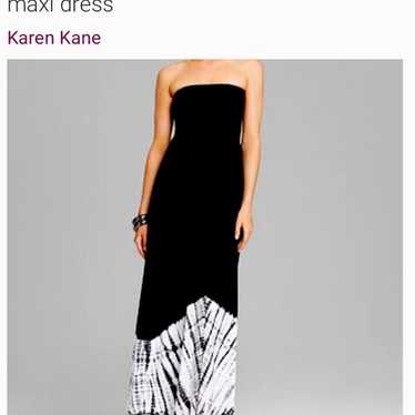 Karen Kane Strapless tie dye Smocked Maxi Dress