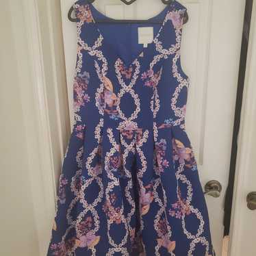 Modcloth floral fit and flare dress