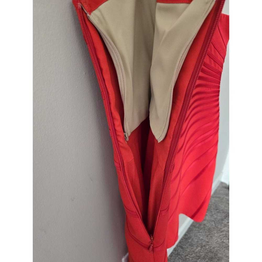 NWOT Halston Heritage Red Strapless Crepe Mini Dr… - image 12