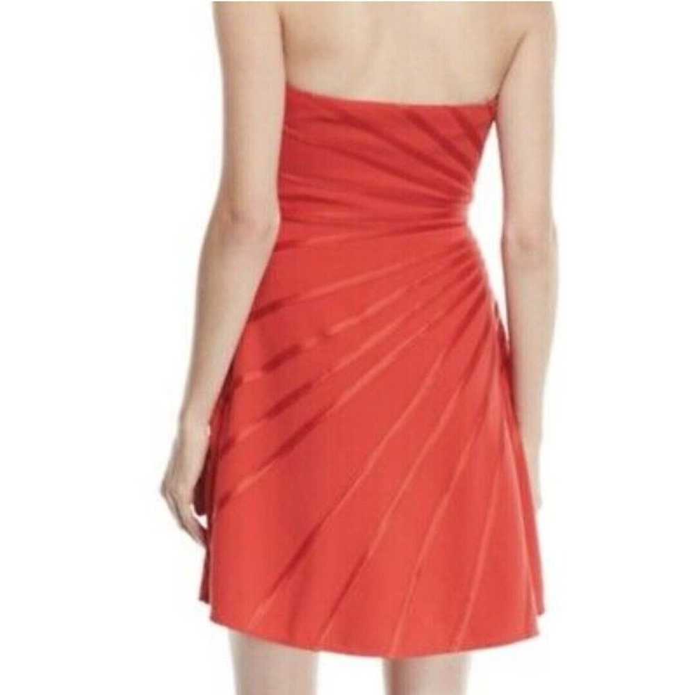 NWOT Halston Heritage Red Strapless Crepe Mini Dr… - image 2