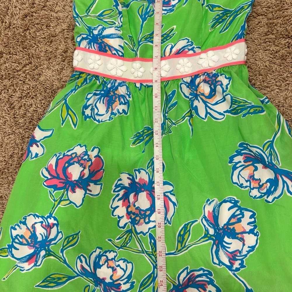 Lilly Pulitzer strapless floral dress size 4 - image 2