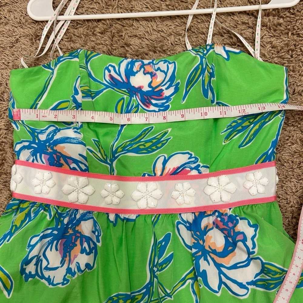 Lilly Pulitzer strapless floral dress size 4 - image 3