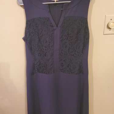 Navy and lace cocktail dress - image 1