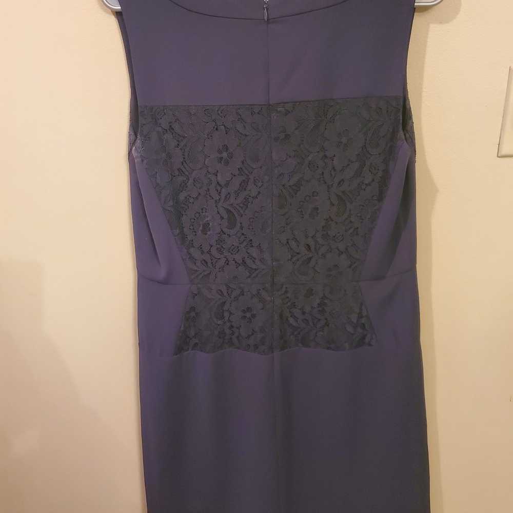 Navy and lace cocktail dress - image 4