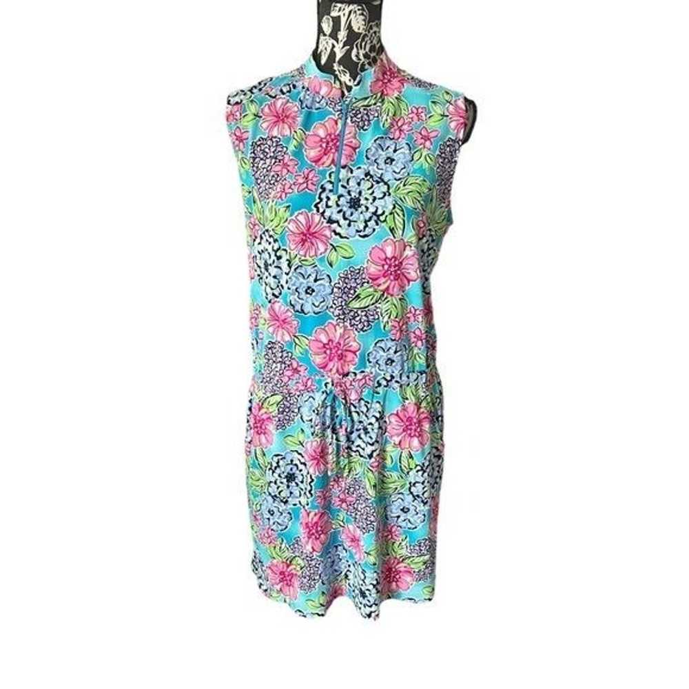 Ibkul Floral Dress Golf Mockneck Active Size Medi… - image 1