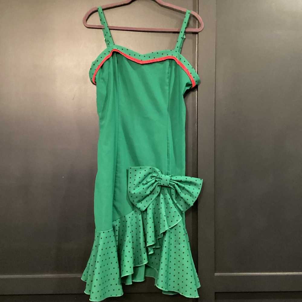 Tatyana Retro Vintage Emerald Green Sexy Sun Dres… - image 1
