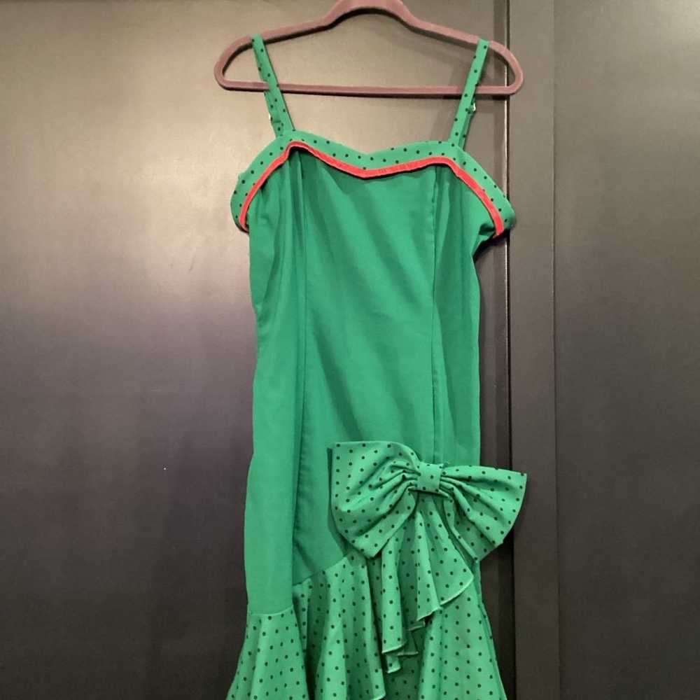 Tatyana Retro Vintage Emerald Green Sexy Sun Dres… - image 2