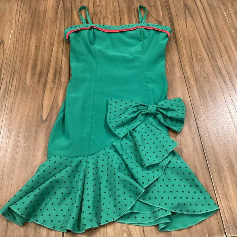 Tatyana Retro Vintage Emerald Green Sexy Sun Dres… - image 3