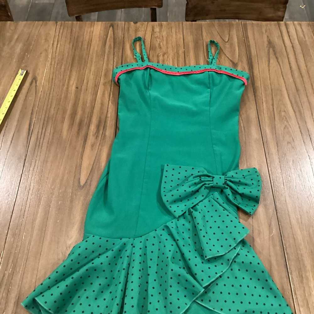 Tatyana Retro Vintage Emerald Green Sexy Sun Dres… - image 4