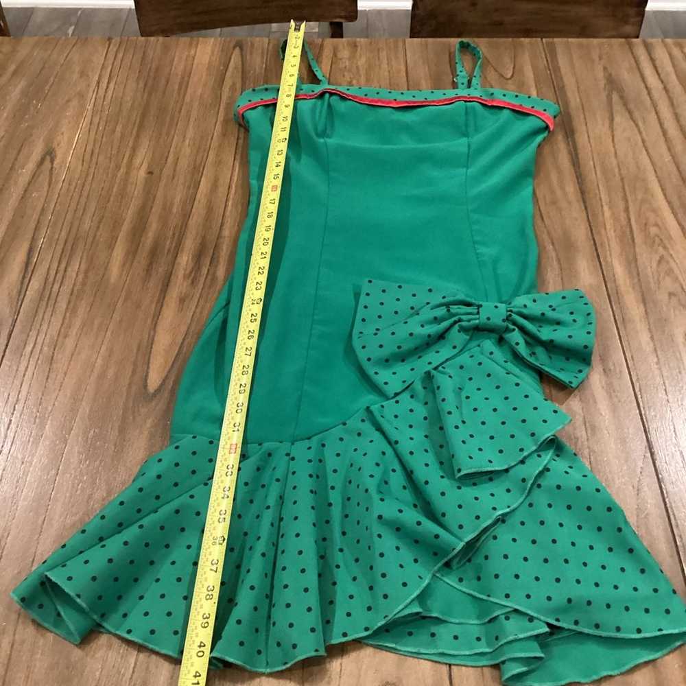 Tatyana Retro Vintage Emerald Green Sexy Sun Dres… - image 5