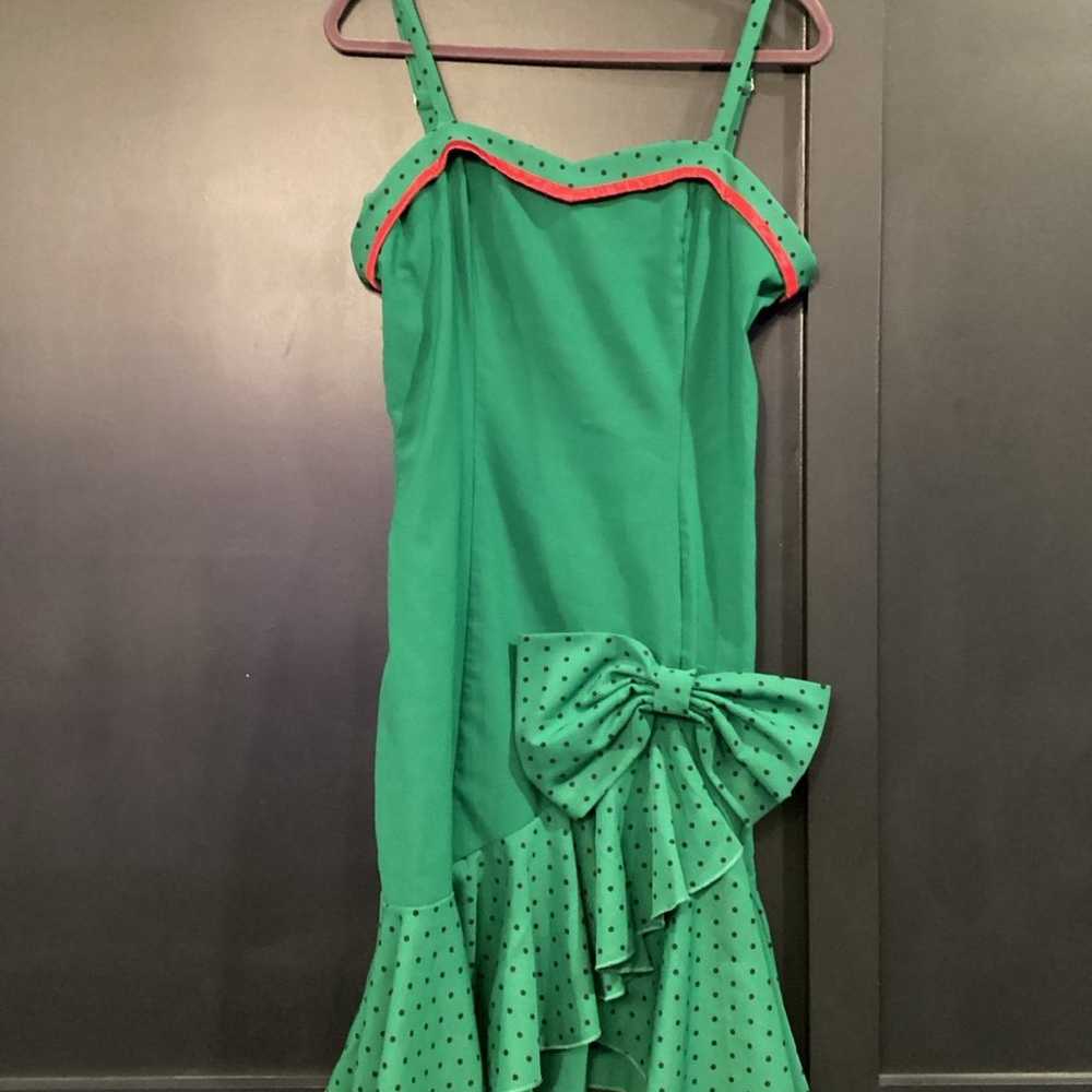 Tatyana Retro Vintage Emerald Green Sexy Sun Dres… - image 8