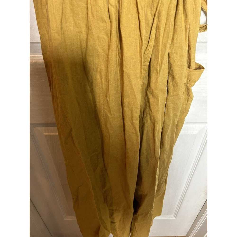 Urban Outfitters Gabrielle Yellow Linen Blend Wra… - image 7