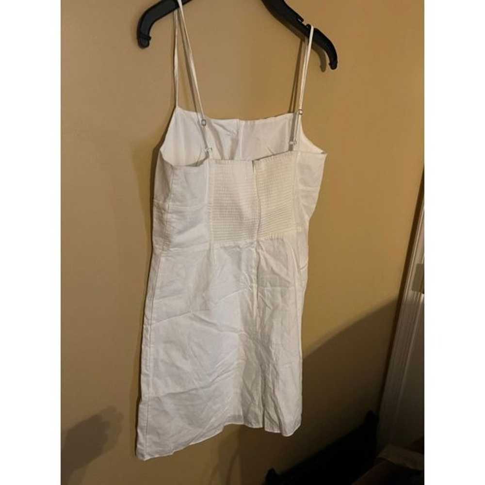 Sunday best white linen blend Dress L - image 6