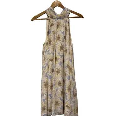 Badgley Mischka Floral Print Trapeze Dress