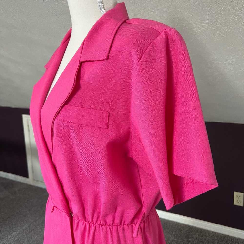 Breli Originals Bright Pink Collared Dress USA Un… - image 4