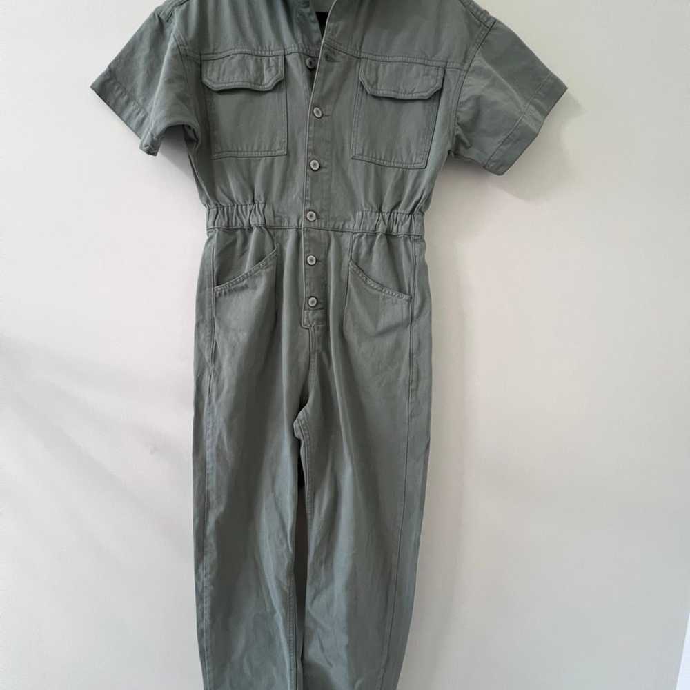 NWOT! Free People Marci Washed Army Green Jumpsui… - image 1