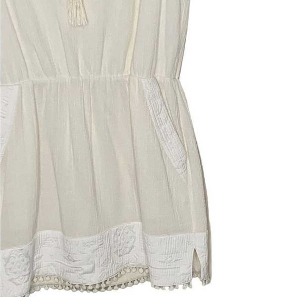 SAYLOR Cream Pom Pom Sleeveless Mini Dress| Size L - image 7