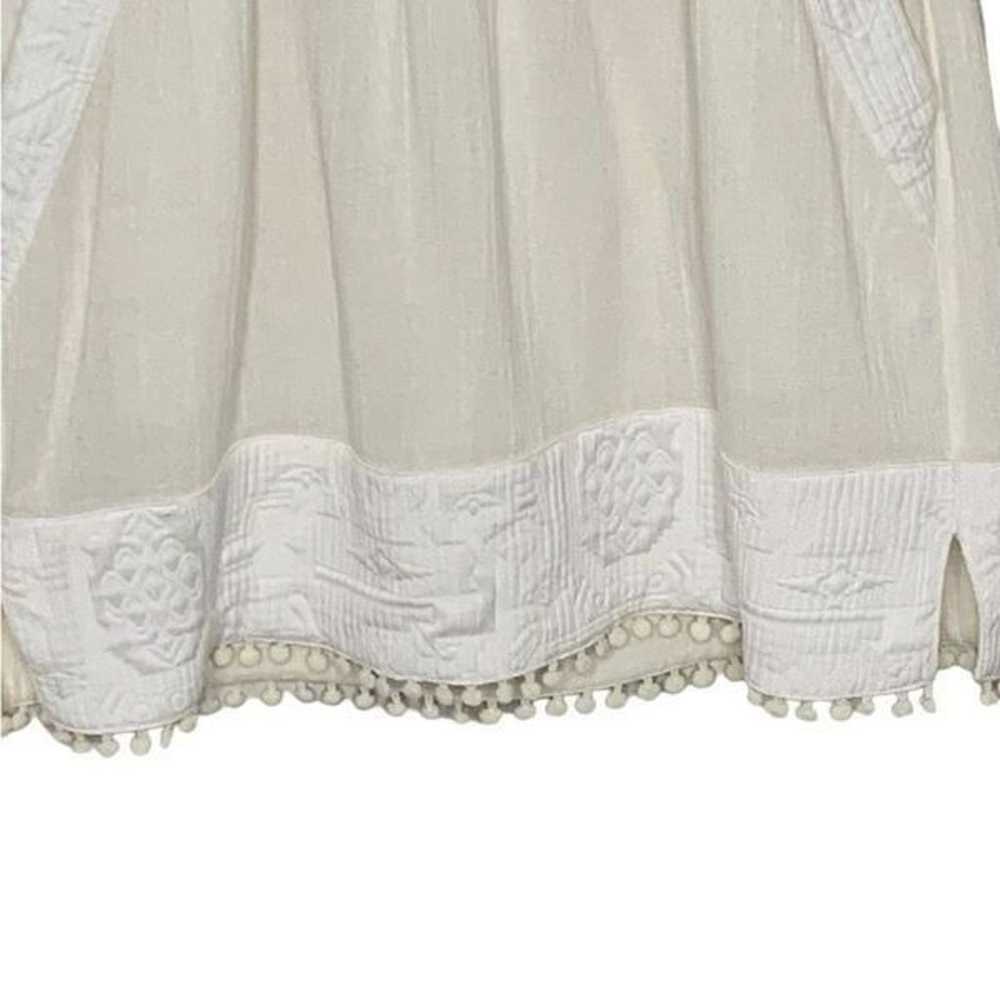 SAYLOR Cream Pom Pom Sleeveless Mini Dress| Size L - image 9
