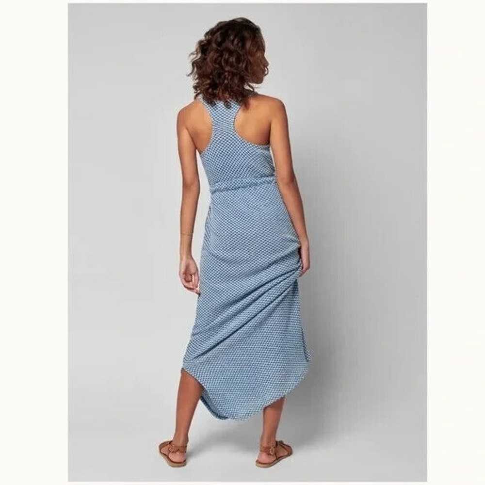 Faherty Marina Maxi Dress in Blue Fishscale Size … - image 2