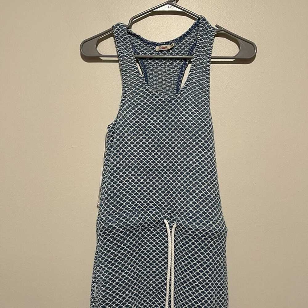 Faherty Marina Maxi Dress in Blue Fishscale Size … - image 4
