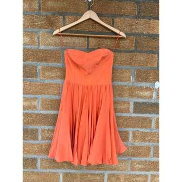 Rebecca Taylor coral bustier dress w ful