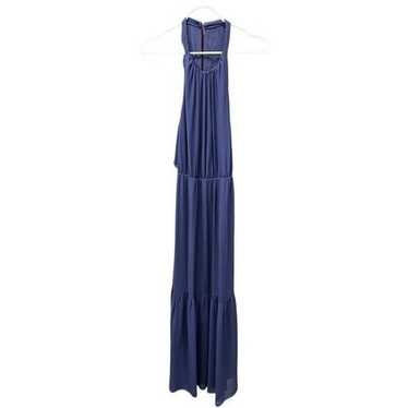 Jessica Simpson lasercut halter maxi tiered dress,