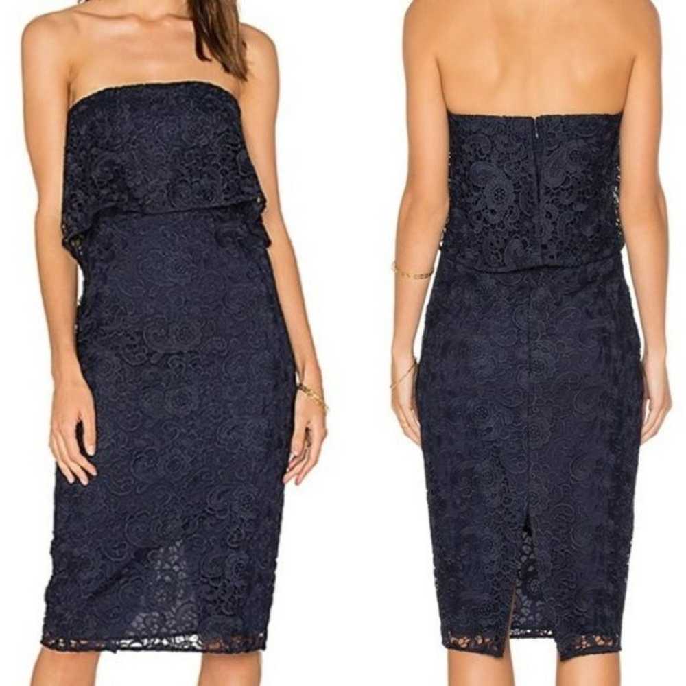 LIKELY Driggs Midi Dress In Navy Lace SIZE 2 - image 1