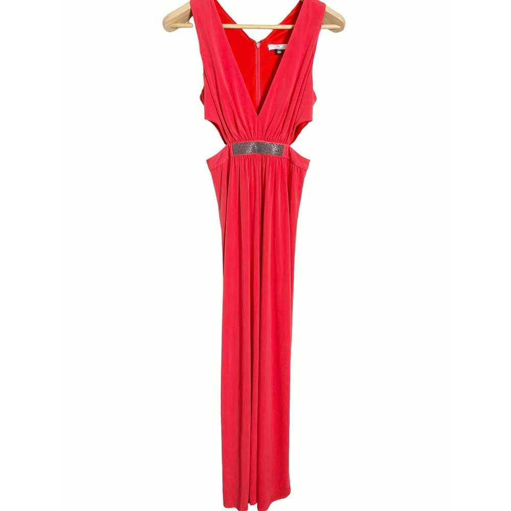 H by Halston Red Cutout Maxi Dress Size 2 - image 1