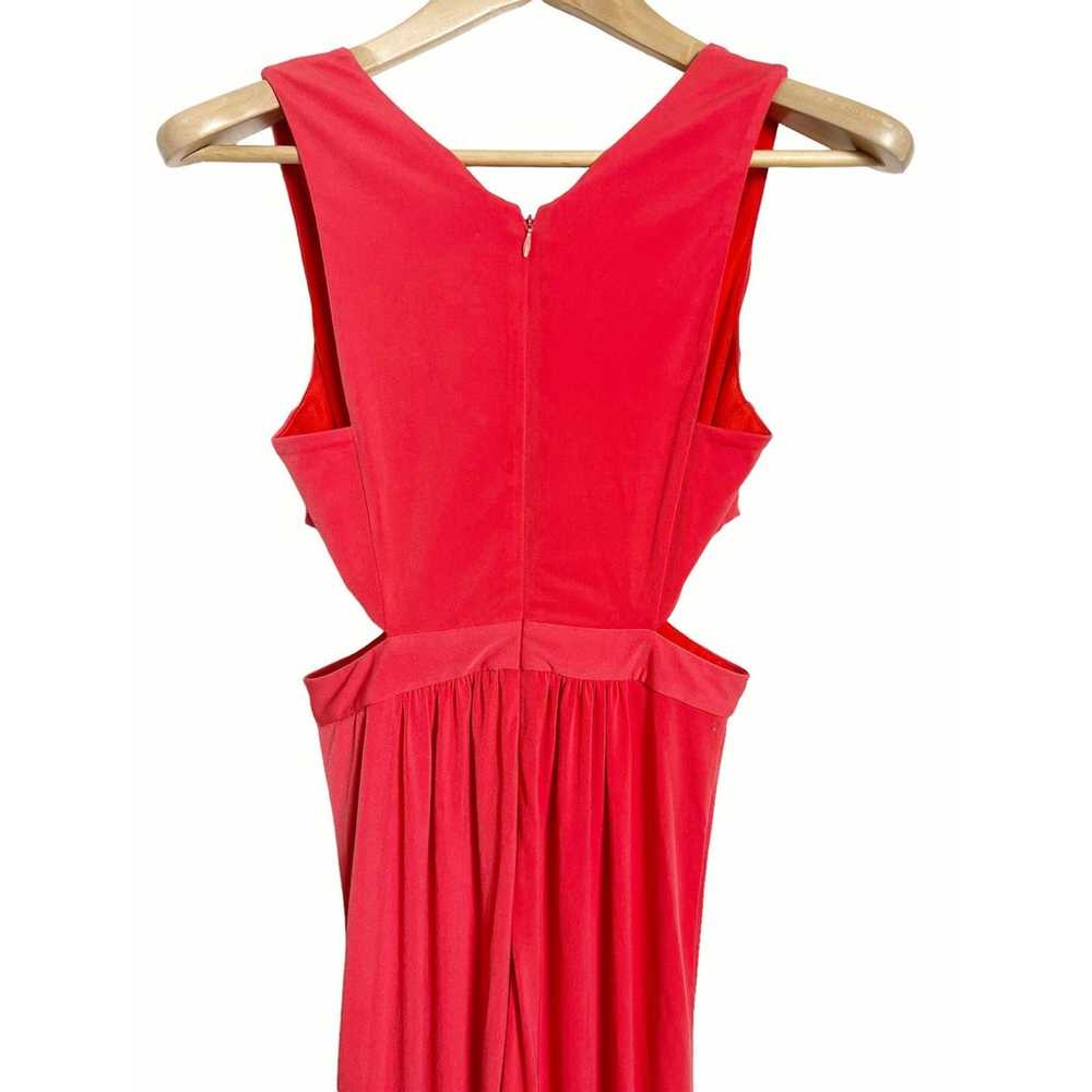 H by Halston Red Cutout Maxi Dress Size 2 - image 7