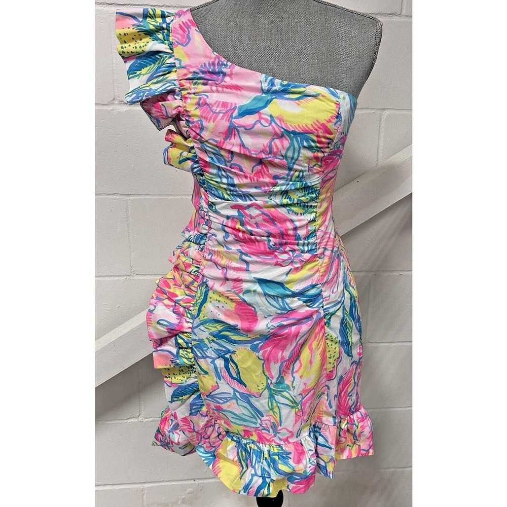 Lilly Pulitzer Tiffani One Shoulder Stretch Dress… - image 1