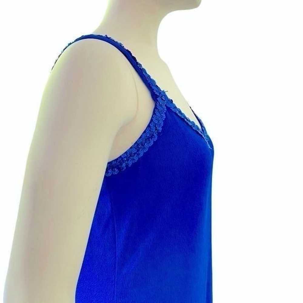 Y2K Cobalt Blue Sequin Embellished Maxi Tank Dress - image 5