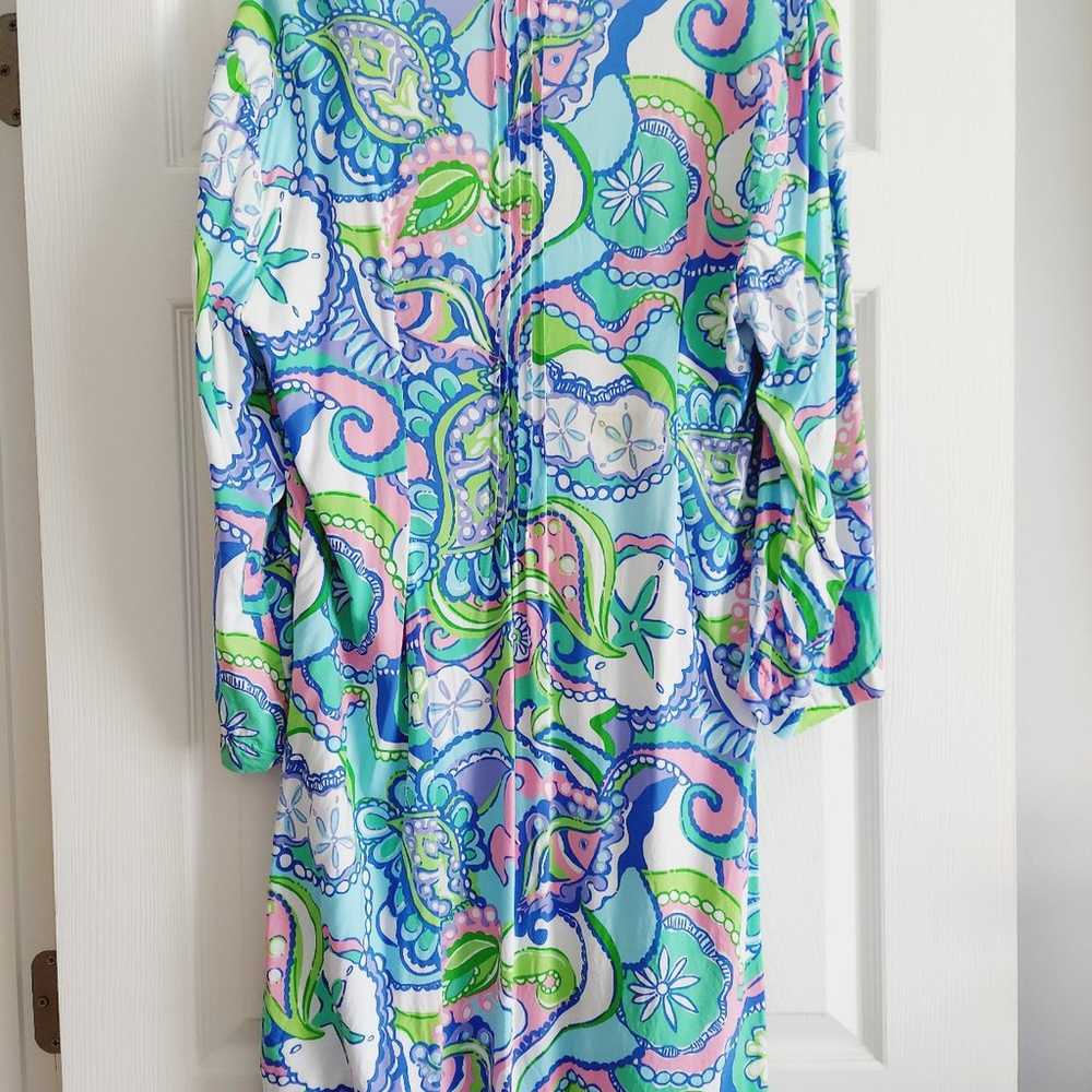 Lilly Pulitzer XL Sarasota Pintuck Tunic Dress Co… - image 5