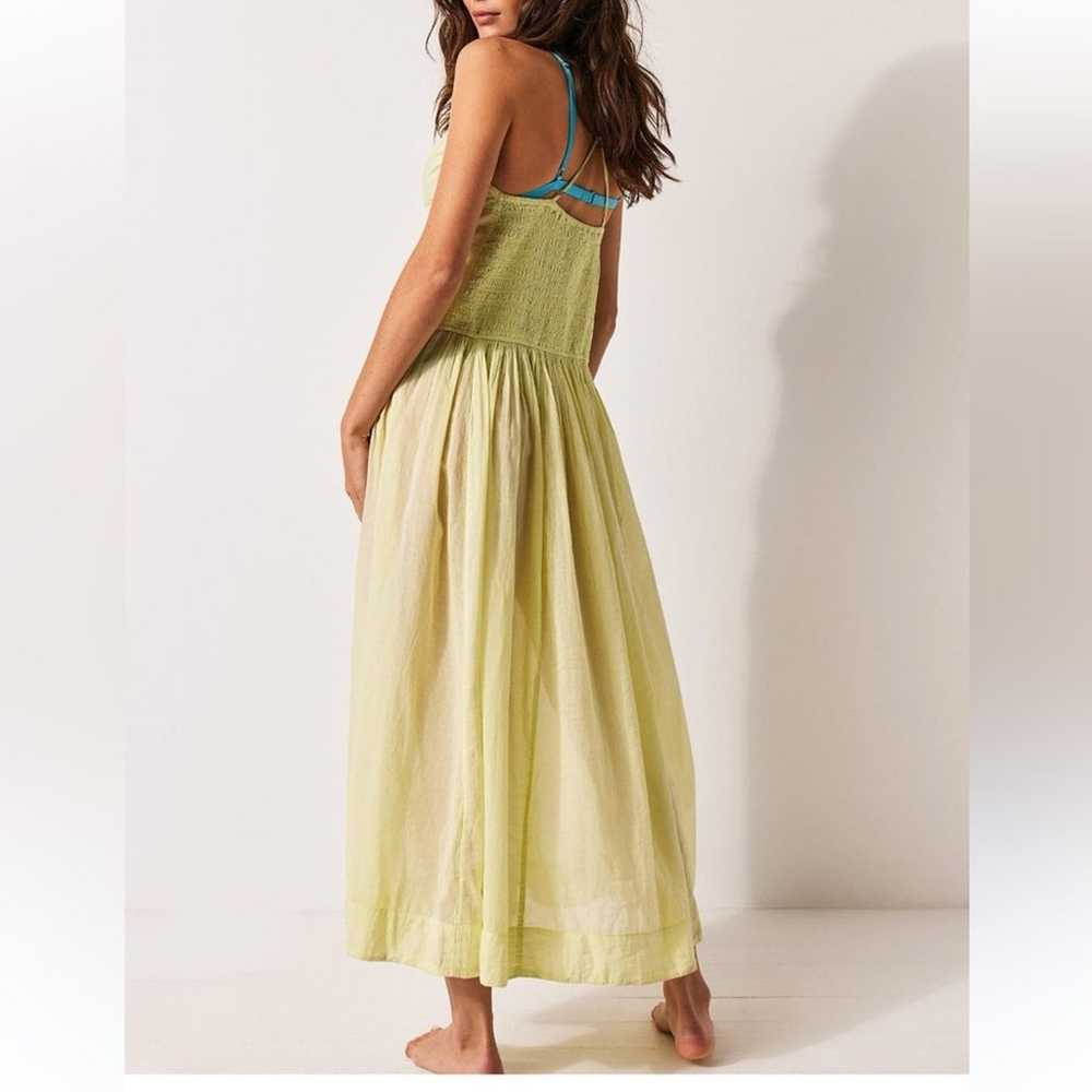 NWOT Free People Heating Up Maxi Slip in Lime - image 4