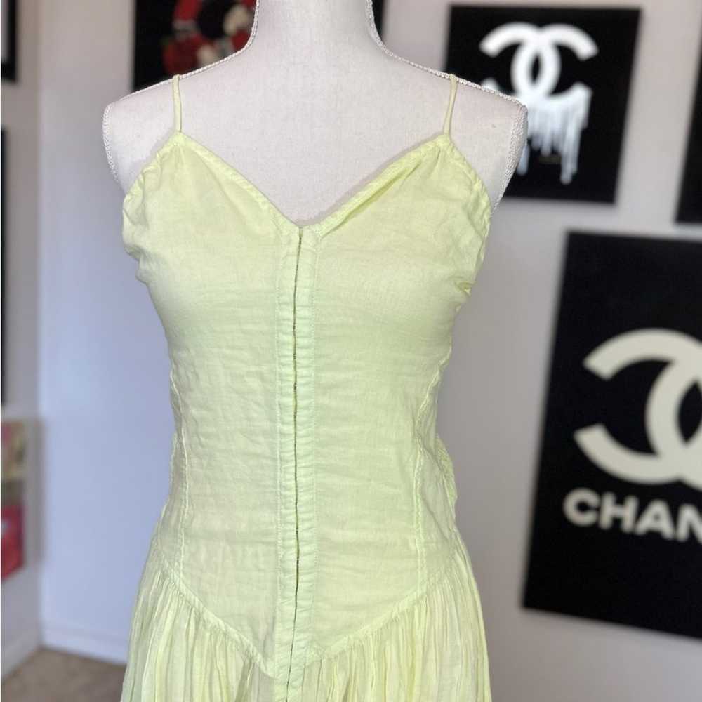 NWOT Free People Heating Up Maxi Slip in Lime - image 6