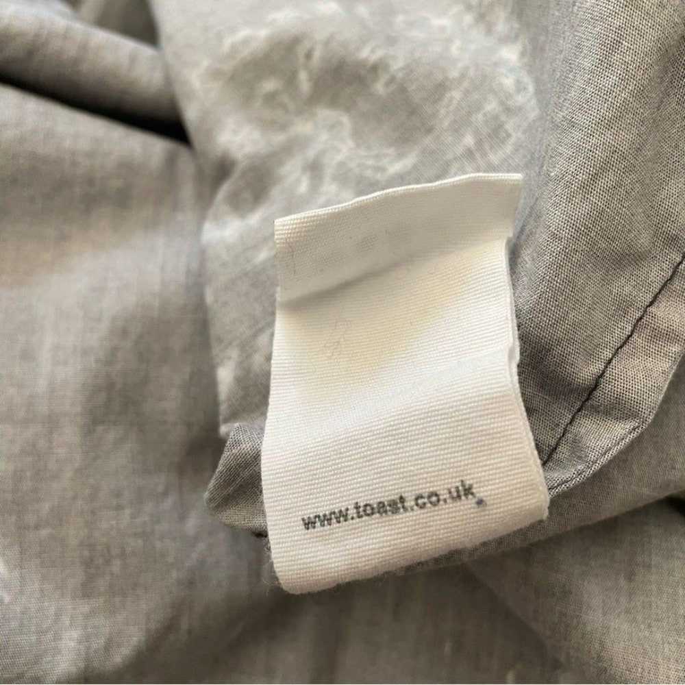 TOAST Paisley Print Cotton Shirt Dress Navy Blue … - image 8