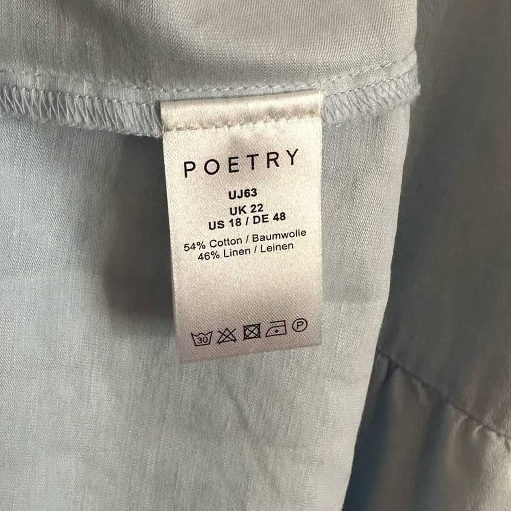 NEW Poetry Linen Cotton Midi Short Sleeve Shirt C… - image 4
