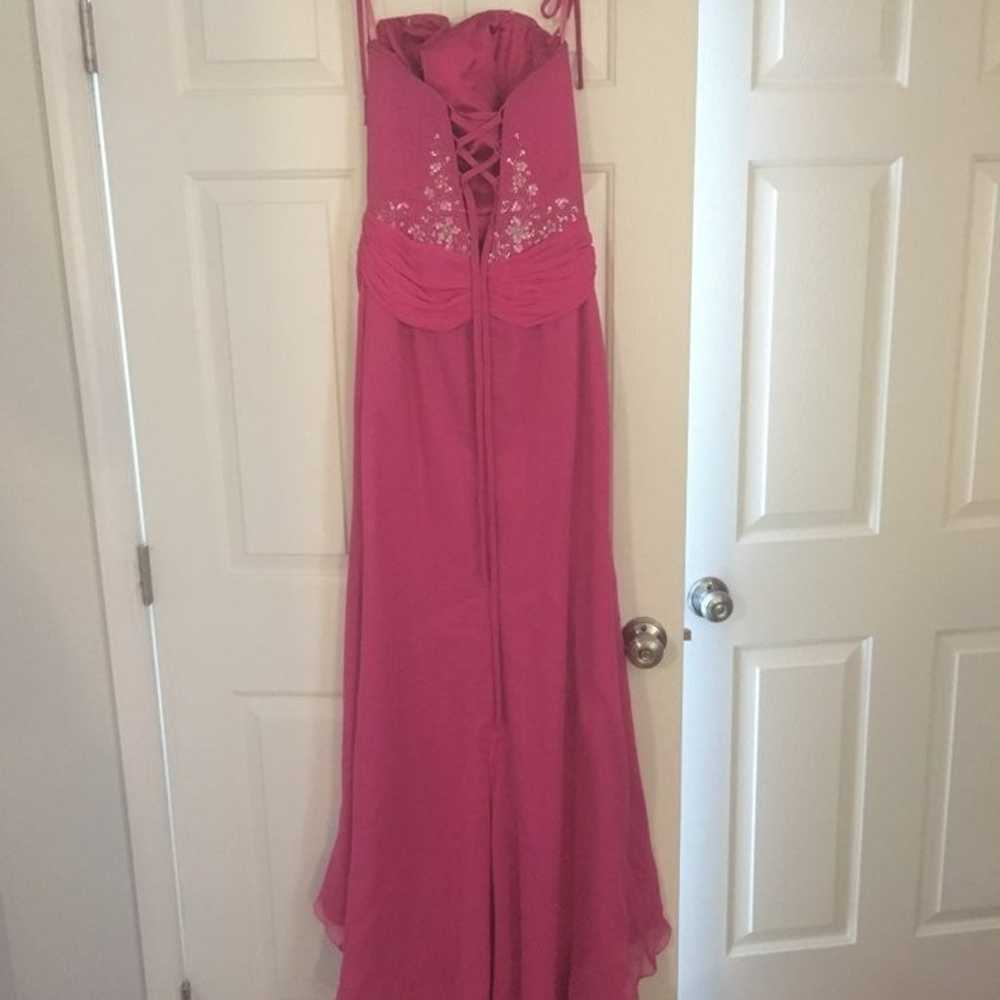 Maggie sottero hot pink floor length formal dress… - image 2