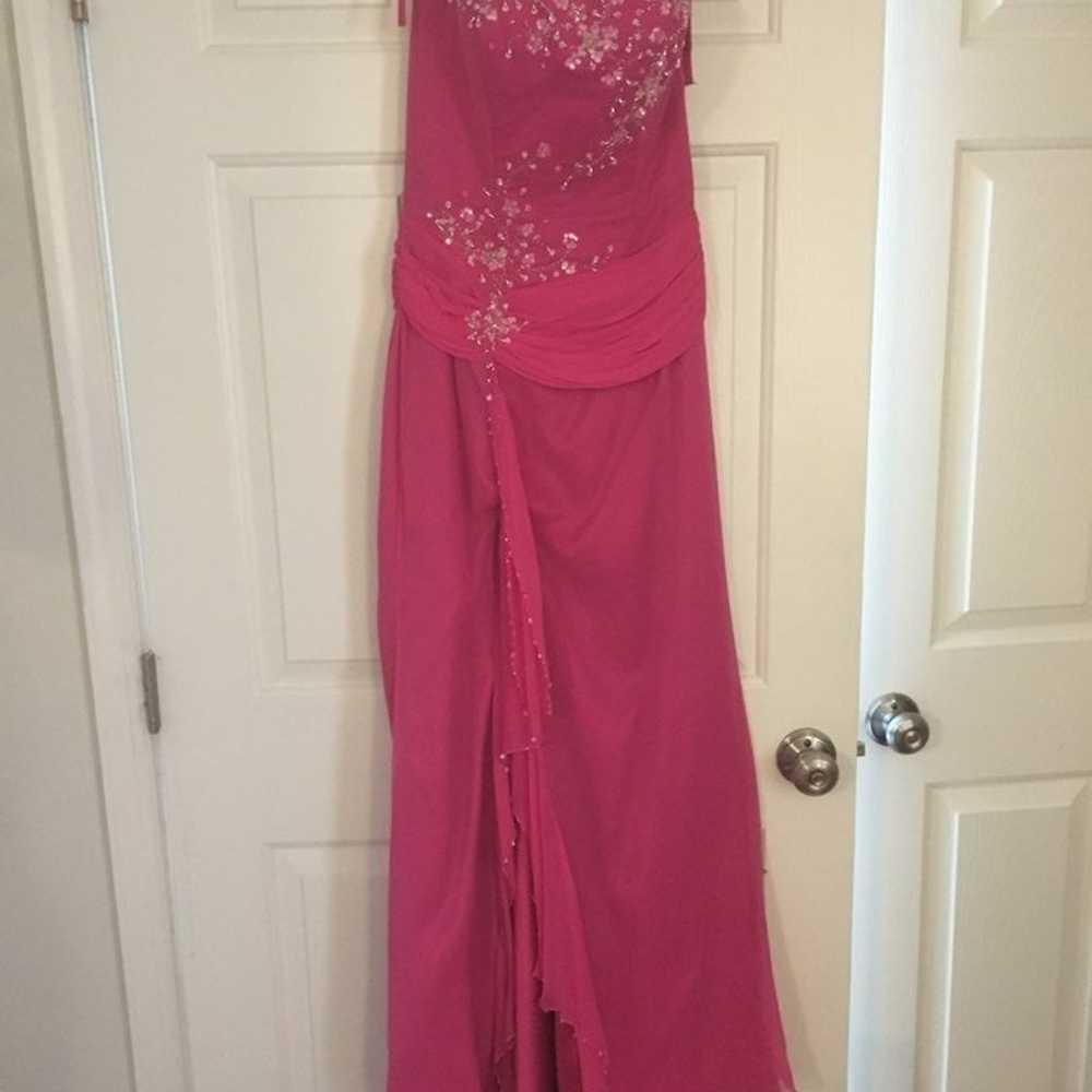 Maggie sottero hot pink floor length formal dress… - image 3