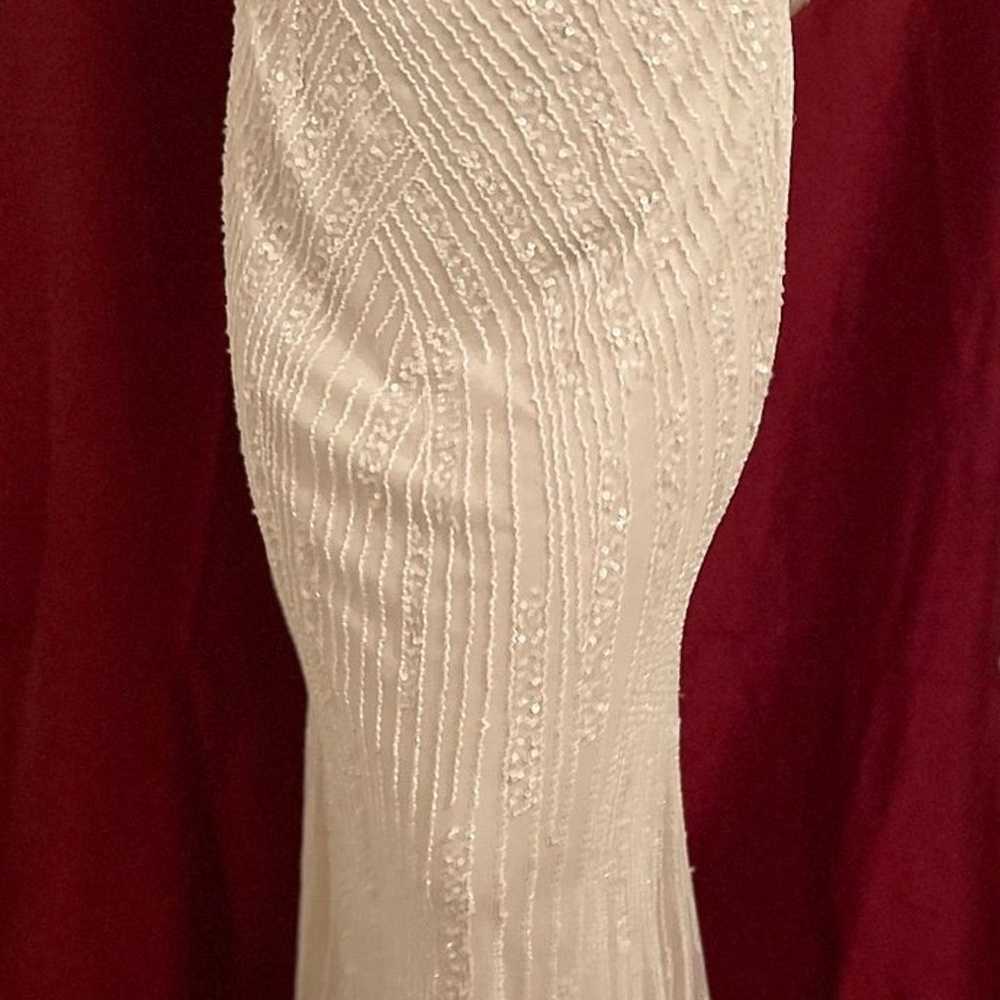 White beaded gown women’s size 6 - image 8