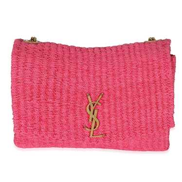 Yves Saint Laurent Saint Laurent Pink Woven Sisal… - image 1