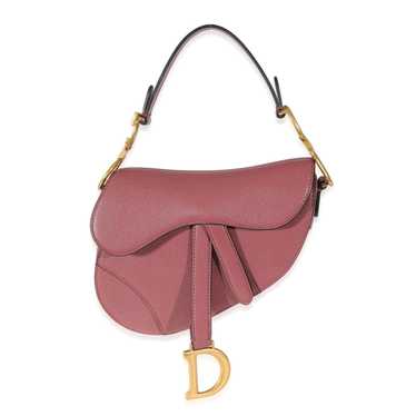 Dior Christian Dior Dusty Pink Goatskin Mini Sadd… - image 1