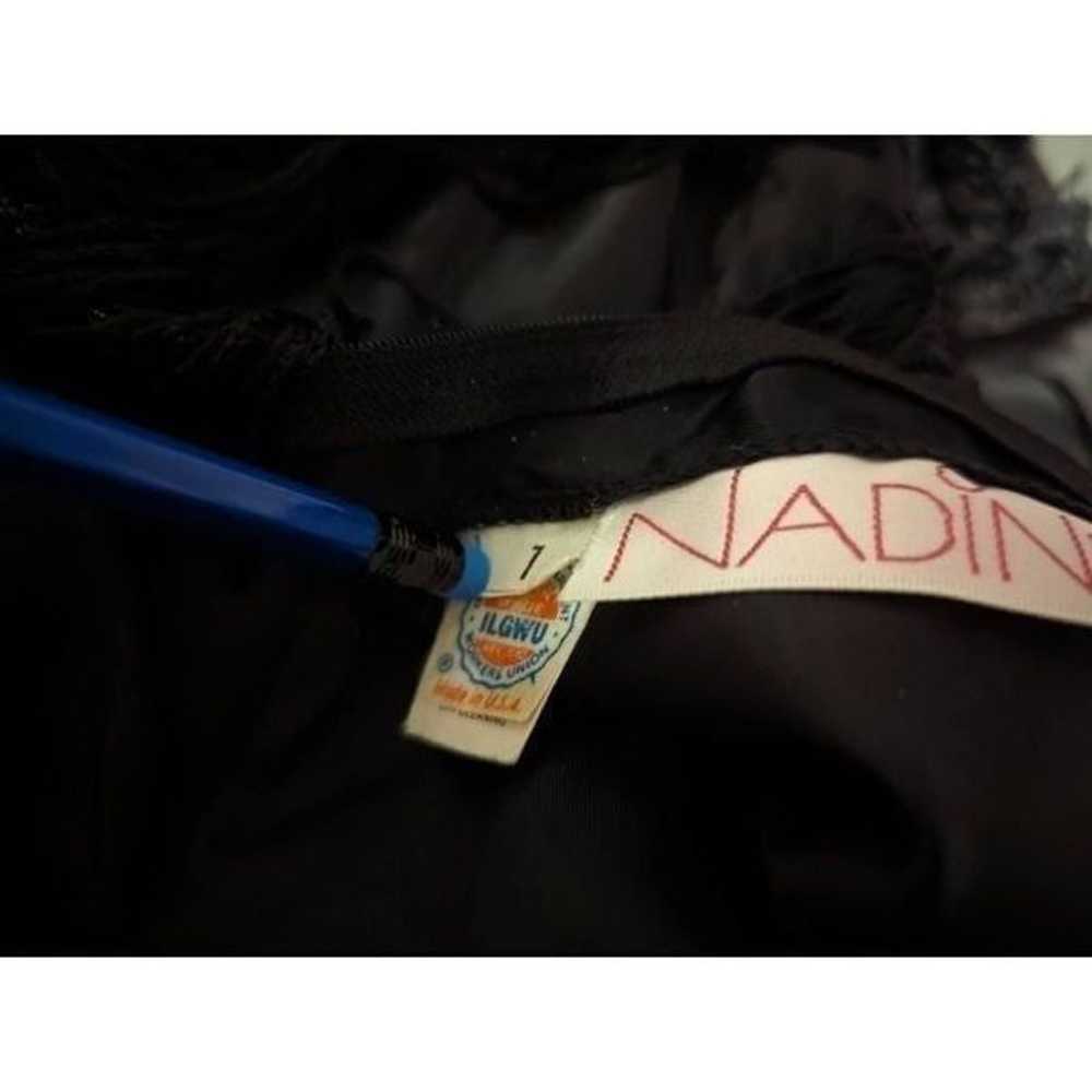 Nadine Fringe Flapper Evening Dress Black Rhinest… - image 8