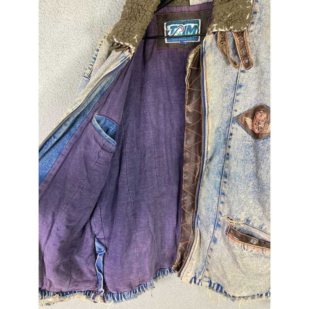 Other Vintage Denim Jacket Trim Retro Men's L Cla… - image 6