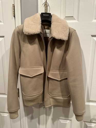 Sandro Sandro Beige Shearling Jacket