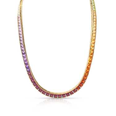 Louis Vuitton Rainbow Square Cut Sapphires Choker… - image 1