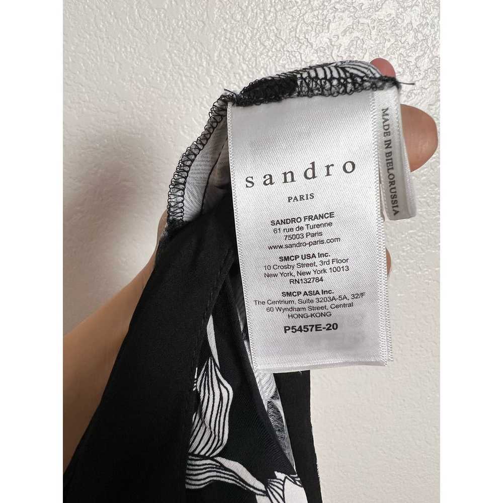 Sandro Paris Black White Floral Paradise Jumpsuit… - image 6