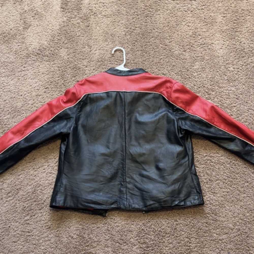 NASCAR Authentic Black Red NASCAR Racing Jacket - image 2