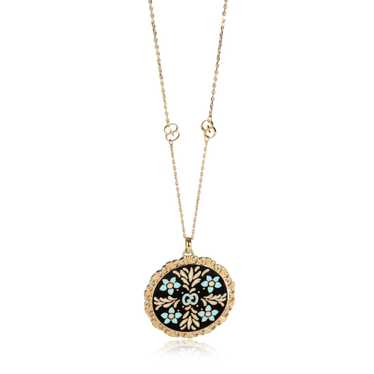 Gucci Gucci Iconic Floral Pendant on Chain with G… - image 1