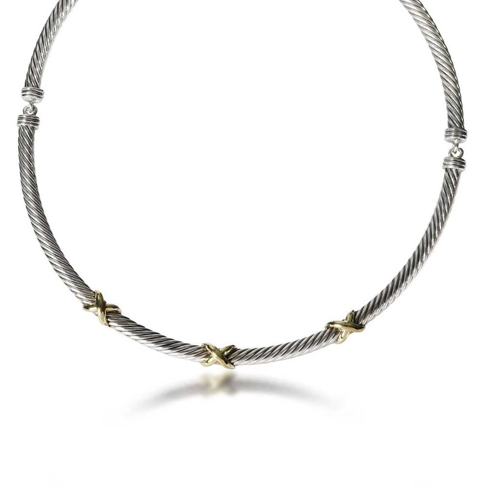 David Yurman David Yurman X Necklace in 14K Yello… - image 1