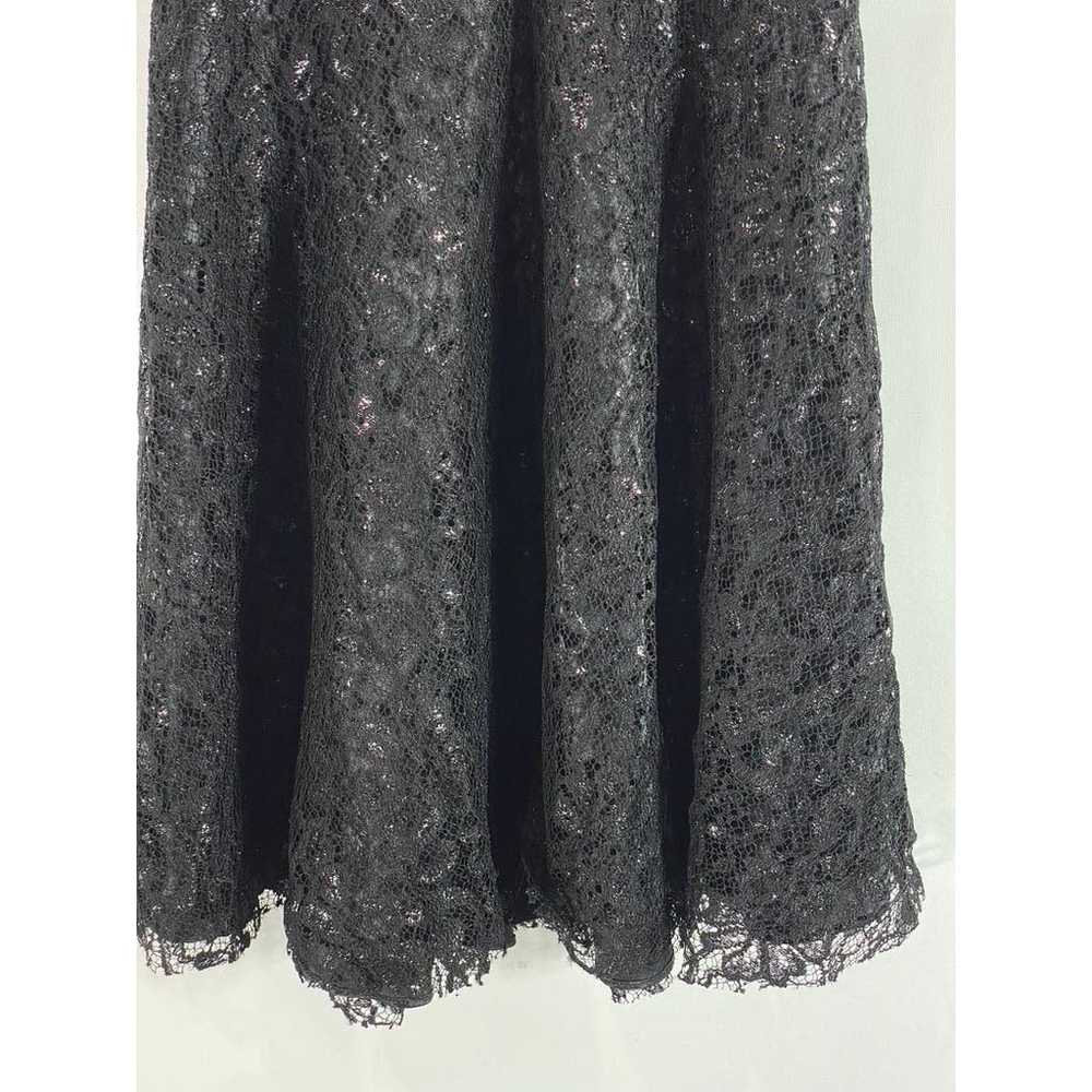 PARKER Women's Black Lace Strapless Fit & Flare M… - image 8